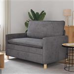 vidaXL Bank Donkergrijs 126 x 81 x 87,5 cm Polyester