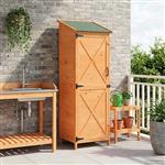 vidaXL Tuinschuur Bruin 59,5 x 56 x 176,5 cm Bewerkt hout