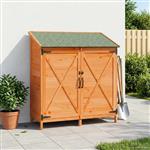 vidaXL Tuinschuur Bruin 106 x 56 x 113,5 cm Bewerkt hout