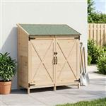 vidaXL Tuinschuur Naturel 106 x 56 x 113,5 cm Bewerkt hout