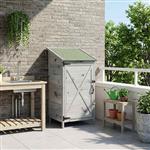 vidaXL Tuinschuur Grijs 59,5 x 56 x 113,5 cm Bewerkt hout