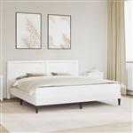 vidaXL Bedframe met LED-stripverlichting Wit 180 x 200 cm Kunstleer