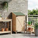 vidaXL Tuinschuur Naturel 59,5 x 56 x 113,5 cm Bewerkt hout