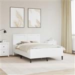 vidaXL Bedframe met LED-stripverlichting Wit 140 x 200 cm Kunstleer