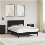 vidaXL Bedframe met LED-stripverlichting Zwart 140 x 200 cm Kunstleer