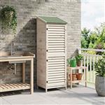 vidaXL Tuinschuur Wit 59 x 56 x 176 cm Massief Vurenhout