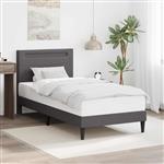 vidaXL Bedframe met LED-stripverlichting Grijs 80 x 200 cm Kunstleer