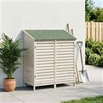 vidaXL Tuinschuur Wit 106 x 56 x 113,5 cm Massief Vurenhout