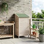vidaXL Tuinschuur Wit 59 x 56 x 113,5 cm Massief Vurenhout
