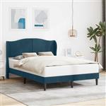 vidaXL Bedframe met hoofdeinde Blauw 120 x 200 cm Fluweel