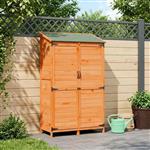vidaXL Tuinschuur Bruin 106,5 x 56 x 176 cm Bewerkt hout