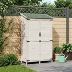 vidaXL Tuinschuur Wit 106,5 x 56 x 176 cm Bewerkt hout