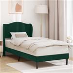 vidaXL Bedframe met hoofdeinde Donkergroen 100 x 200 cm Fluweel