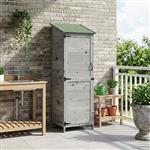 vidaXL Tuinschuur Grijs 59,5 x 56 x 176,5 cm Bewerkt hout