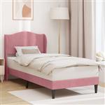 vidaXL Bedframe met hoofdeinde Roze 80 x 200 cm Fluweel