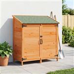 vidaXL Tuinschuur Bruin 106,5 x 56 x 113,5 cm Bewerkt hout