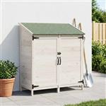 vidaXL Tuinschuur Wit 106,5 x 56 x 113,5 cm Bewerkt hout