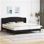 vidaXL Bedframe met hoofdeinde Zwart 180 x 200 cm Kunstleer