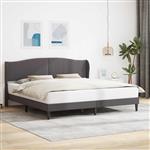 vidaXL Bedframe met hoofdeinde Grijs 180 x 200 cm Kunstleer