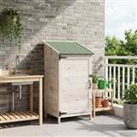vidaXL Tuinschuur Wit 59 x 56 x 113,5 cm Bewerkt hout