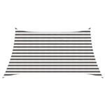 vidaXL Zonneschaduwzeil Lichtgrijs en wit. 3 / 4 x 2 m HDPE