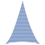 vidaXL Zonneschaduwzeil Blauw en Wit 3 x 4 x 4 m HDPE
