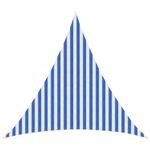 vidaXL Zonneschaduwzeil Blauw en Wit 3 x 3 x 3 m HDPE