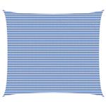 vidaXL Zonneschaduwzeil Blauw en Wit 6 x 7 m HDPE
