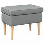 vidaXL Voetenbank Lichtgrijs 55 x 35 x 41 cm 100% Polyester