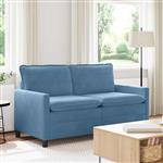 vidaXL Bank Blauw 156 x 81 x 87,5 cm Stof