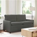 vidaXL Bank Donkergrijs 156 x 81 x 87,5 cm Stof