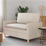 vidaXL Bank Crèmekleurig 126 x 81 x 87,5 cm Polyester