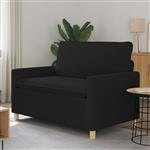 vidaXL Bank Zwart 126 x 81 x 87,5 cm Stof