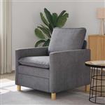 vidaXL Bank Lichtgrijs 76 x 81 x 87,5 cm Polyester