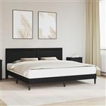 vidaXL Bedframe met LED-stripverlichting Zwart 200 x 200 cm Kunstleer