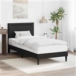 vidaXL Bedframe met LED-stripverlichting Zwart 80 x 200 cm Kunstleer