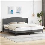 vidaXL Bedframe met hoofdeinde Donkergrijs 200 x 200 cm Fluweel