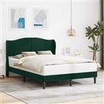 vidaXL Bedframe met hoofdeinde Donkergroen 160 x 200 cm Fluweel