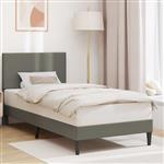 vidaXL Bedframe met hoofdeinde Lichtgrijs 80 x 200 cm Katoen Stof