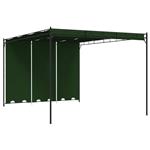 vidaXL Paviljoen 4 x 3 x 2,3 m Groen Polyester en staal