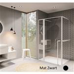 Douchecabine Riho Lucid XL GD203 Omkeerbaar Verstelbaar Aluminium 200x110x100 cm Mat Zwart