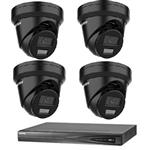Hikvision 8 MP zwart IP camerabewaking set 4 EXIR camera's
