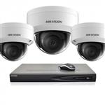Hikvision 8 MP IP camerabewaking set 3 dome camera's