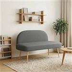 vidaXL Beklede bank met rugleuning Donkergrijs 110 x 60 x 76 cm