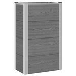 vidaXL Verhoogde plantenbak Grijs 50 x 30 x 22 cm WPC en Aluminium
