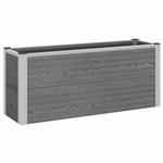 vidaXL Verhoogde plantenbak Grijs 100 x 30 x 22 cm WPC en Aluminium