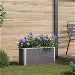 vidaXL Verhoogde plantenbak Grijs 75 x 30 x 22 cm WPC en Aluminium