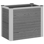 vidaXL Verhoogde plantenbak Grijs 50 x 30 x 22 cm WPC en Aluminium