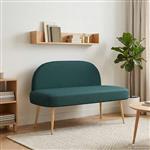 vidaXL Beklede bank met rugleuning Donkergroen 110 x 60 x 76 cm