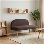 vidaXL Beklede bank met rugleuning Donkerbruin 110 x 60 x 76 cm